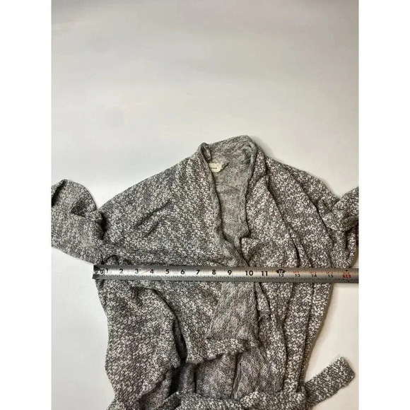 A'Reve Gray Knit Boho Lace Open Belted Cardigan Womens Size Small - Picture 6 of 7